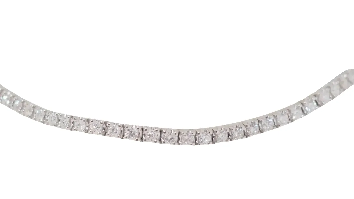 Bracelet rivière en or blanc et diamants 1ct sold by 58 Facettes