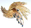 Broche vintage or jaune diamants saphirs sold by 58 Facettes