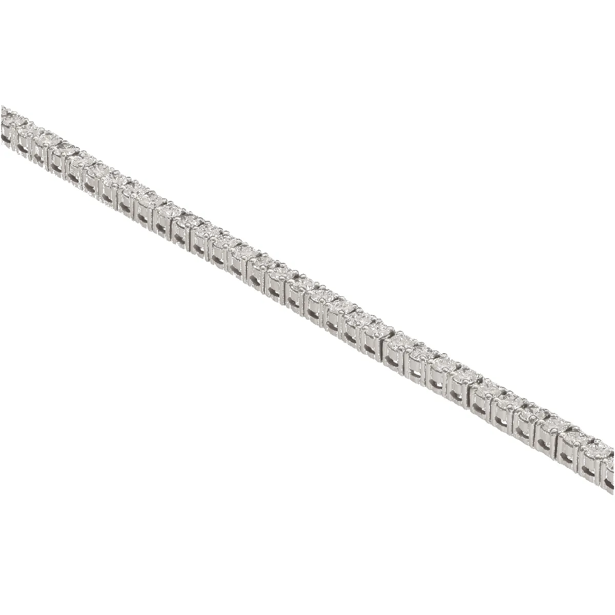 Bracelet ligne tennis serti de 4,50 Cts de diamants en or blanc. sold by 58 Facettes product image thumbnail 3