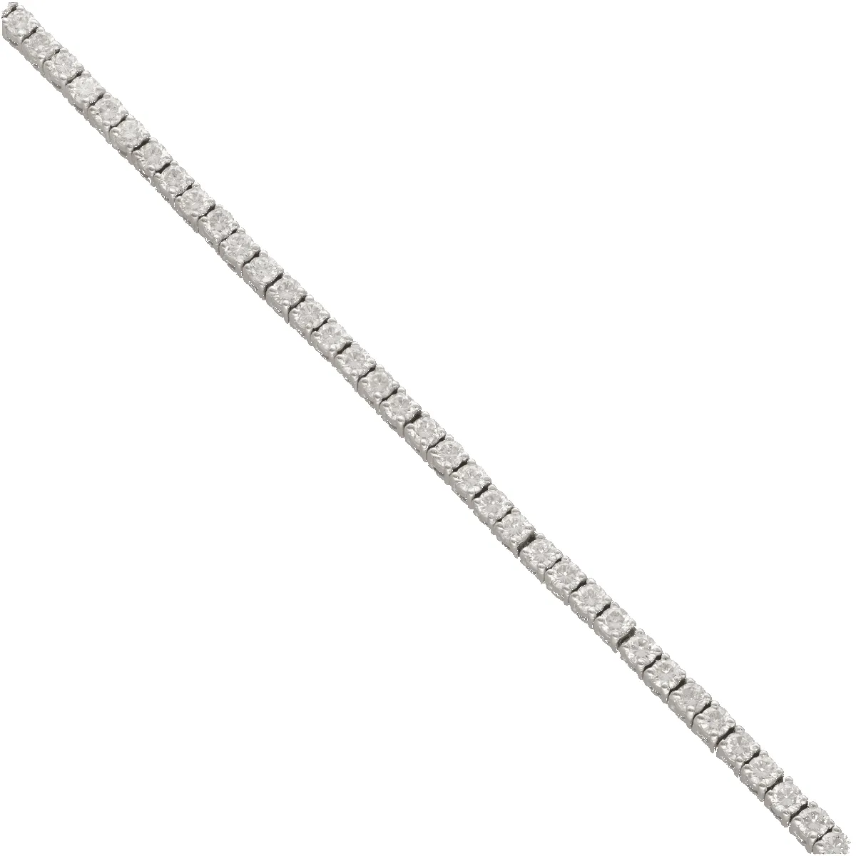 Bracelet ligne tennis serti de 4,50 Cts de diamants en or blanc. sold by 58 Facettes product image thumbnail 2