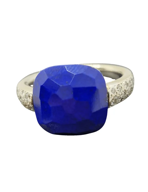 POMELLATO - Bague Capri or blanc, lapis, diamants sold by 58 Facettes