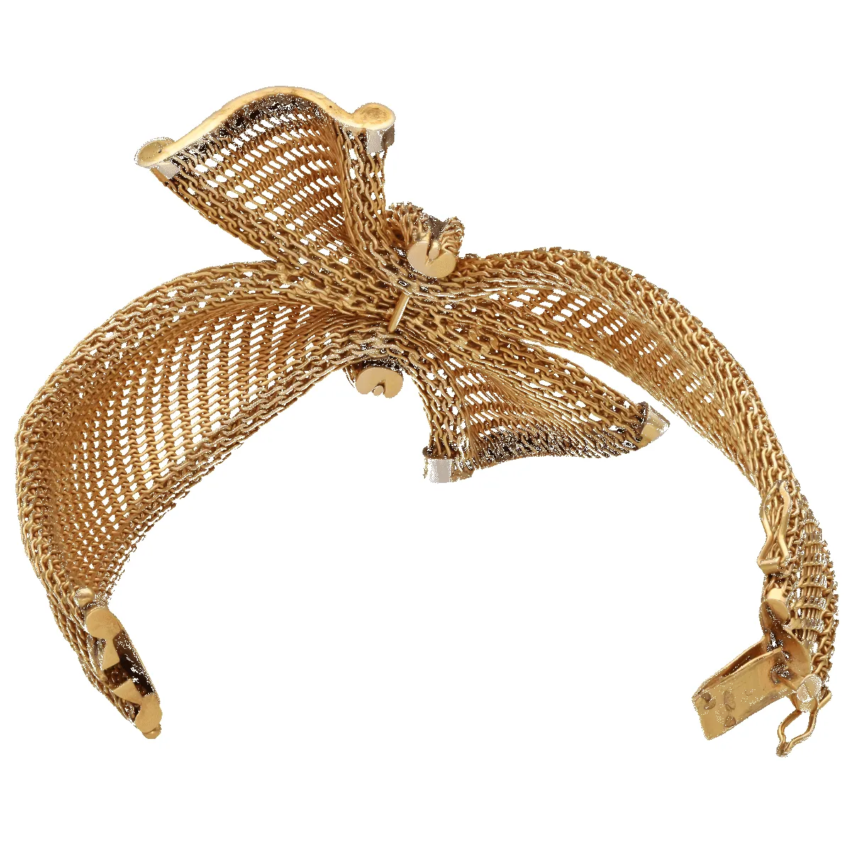 Bracelet en or jaune et platine avec Diamants vers 1950. sold by 58 Facettes product image thumbnail 4