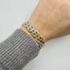 Bracelet or blanc et jaune sertie de diamants sold by 58 Facettes