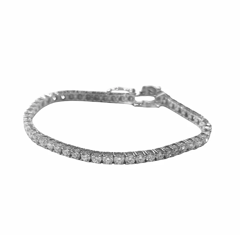 Bracelet Tennis diamants 6,01 ct or blanc made by 58 Facettes