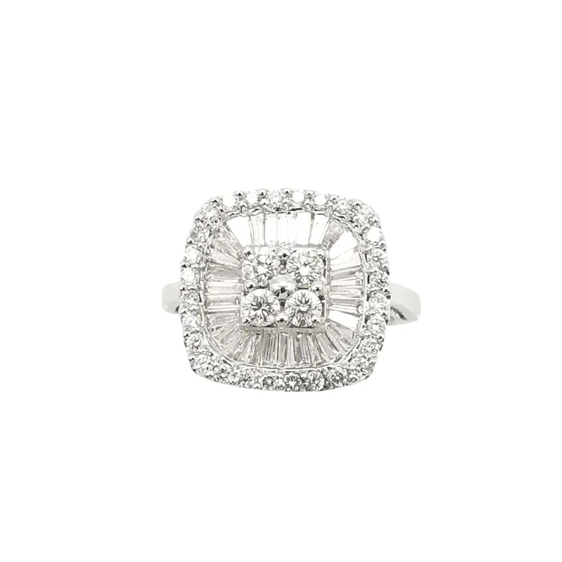 Bague en or blanc diamants sold by 58 Facettes