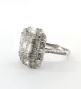 Bague en or blanc avec diamants baguette et brillant sold by 58 Facettes