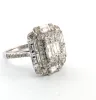 Bague en or blanc avec diamants baguette et brillant sold by 58 Facettes