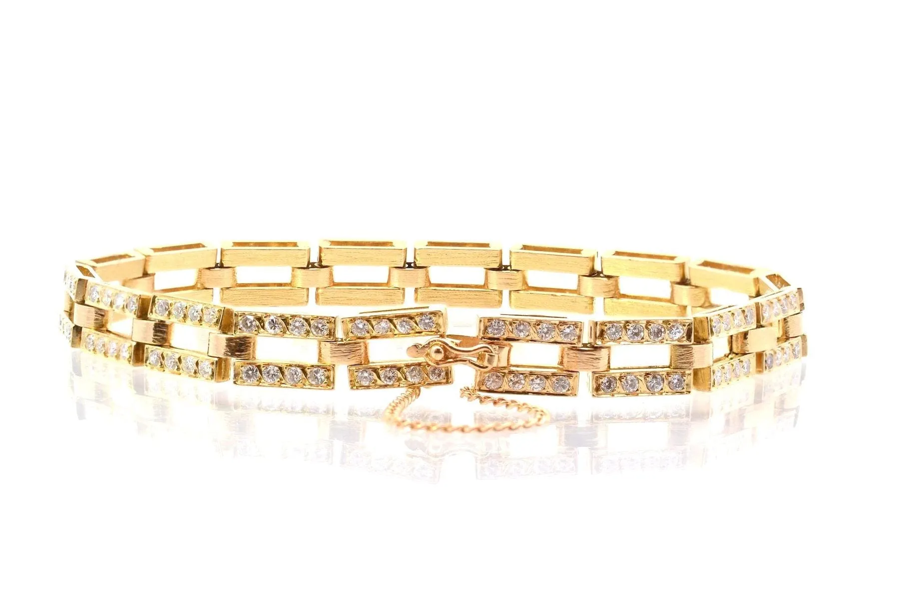 Bracelet d'occasion diamants en or jaune sold by 58 Facettes