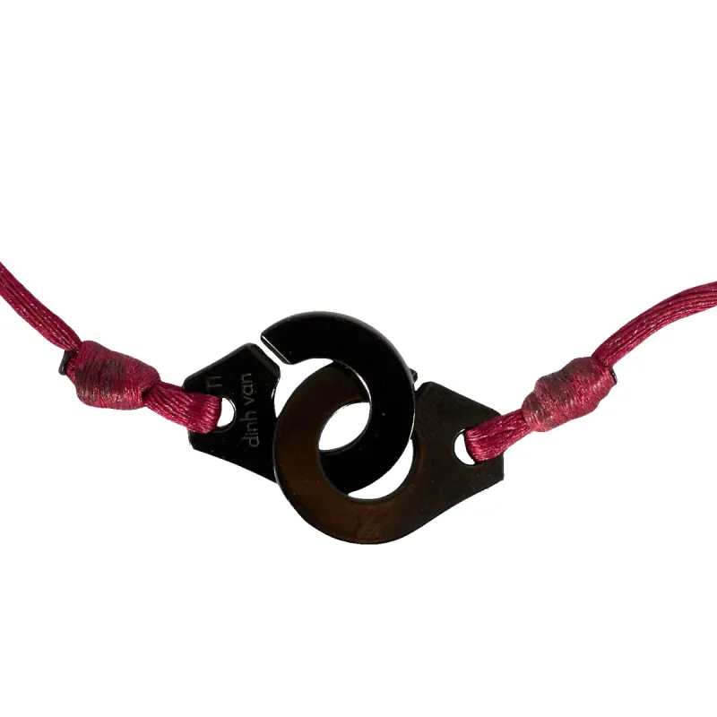 DINH VAN - Menottes- Bracelet en titane noir et tissu sold by 58 Facettes