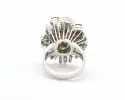 Anello oro bianco diamanti gialli e bianchi sold by 58 Facettes