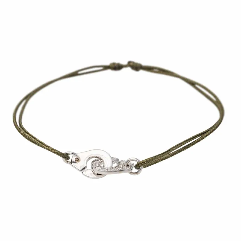 Dinh Van Bracelet Cordon Menottes Or blanc Diamant sold by 58 Facettes