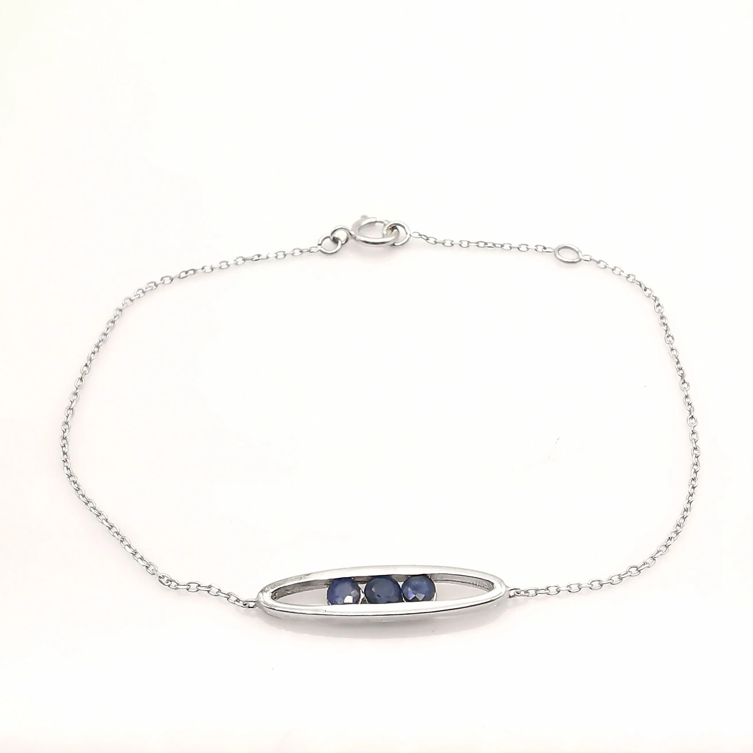 Bracelet or blanc saphirs sold by 58 Facettes product image thumbnail 2