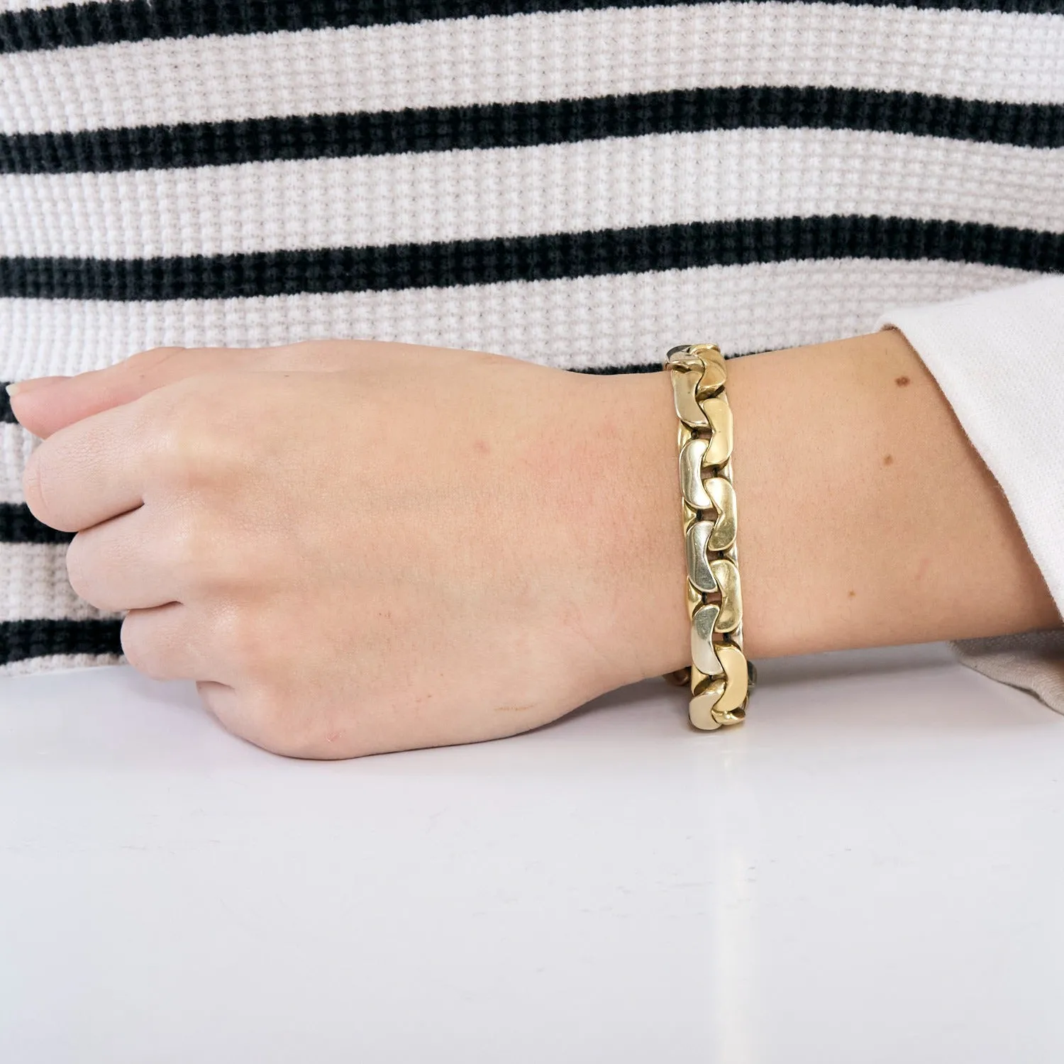 Bracelet 2 ors jaune et or blanc sold by 58 Facettes product image thumbnail 2