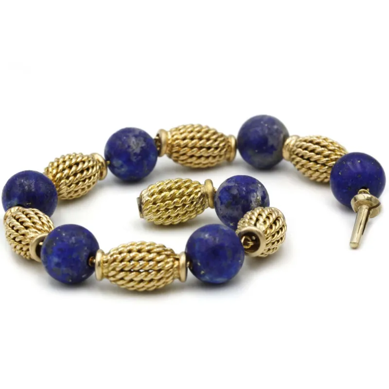 Bracelet or jaune Lapis-Lazuli sold by 58 Facettes