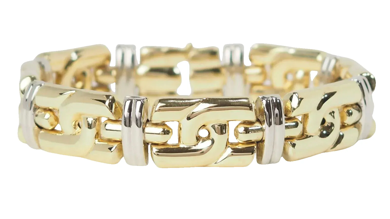 Bracelet Chimento en or jaune et blanc sold by 58 Facettes