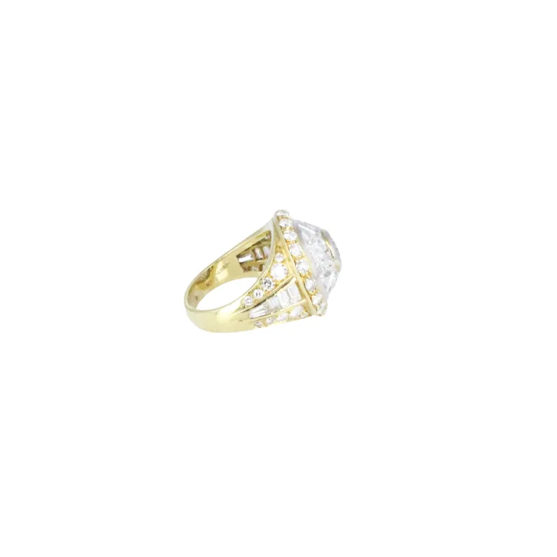 Bague diamants en or jaune sold by 58 Facettes