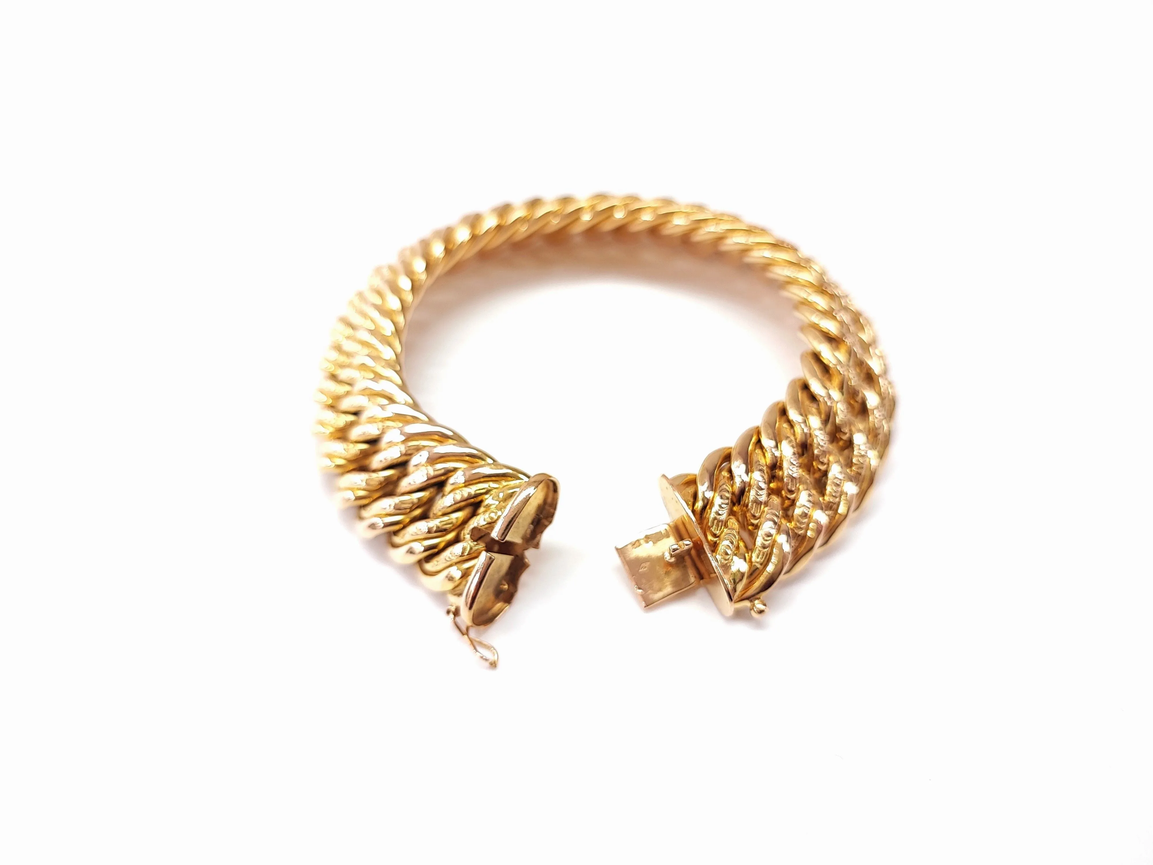Bracelet maille américaine or jaune sold by 58 Facettes