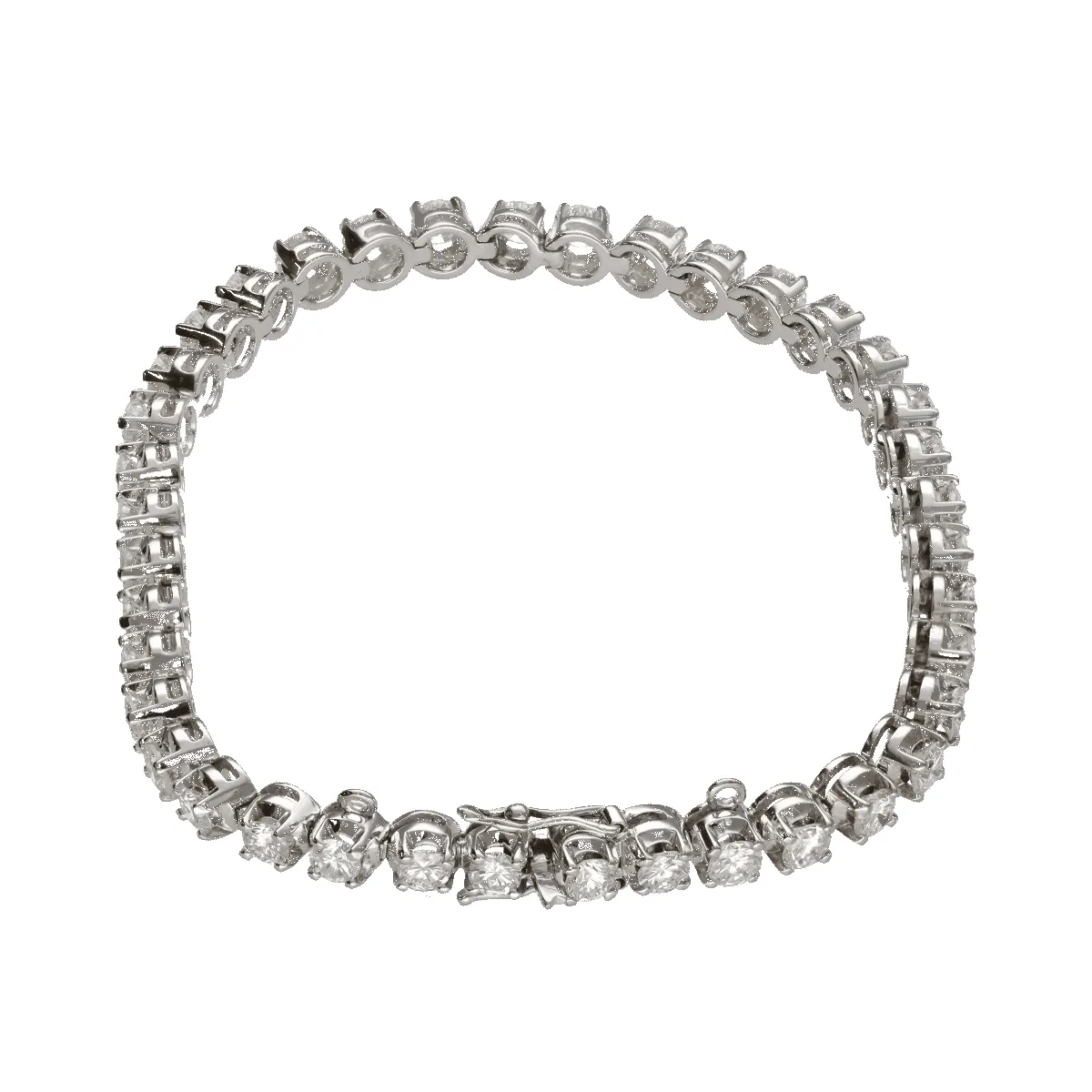 Bracelet ligne serti de 5,0 Cts de diamants brillants G-VS en or blanc sold by 58 Facettes product image thumbnail 3