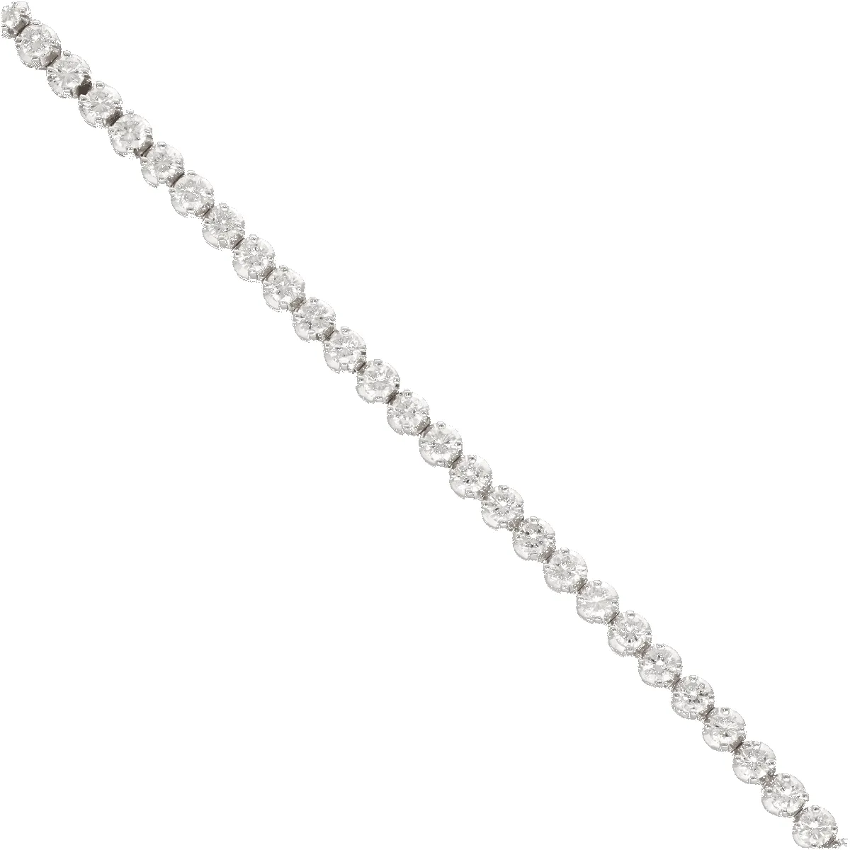 Bracelet ligne serti de 5,0 Cts de diamants brillants G-VS en or blanc sold by 58 Facettes