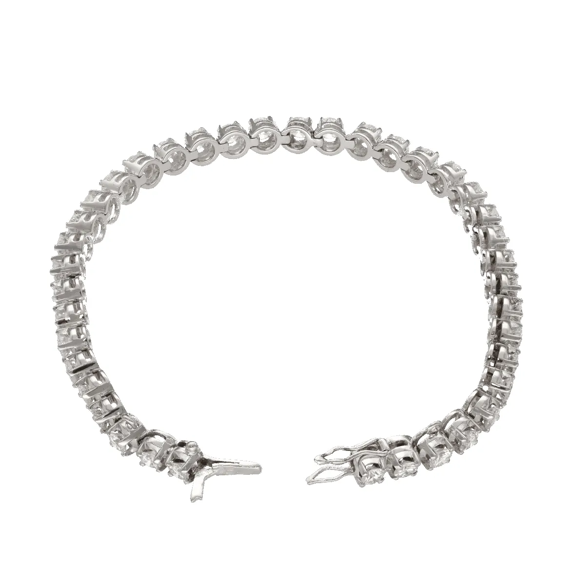 Bracelet ligne serti de 5,0 Cts de diamants brillants G-VS en or blanc sold by 58 Facettes product image thumbnail 2
