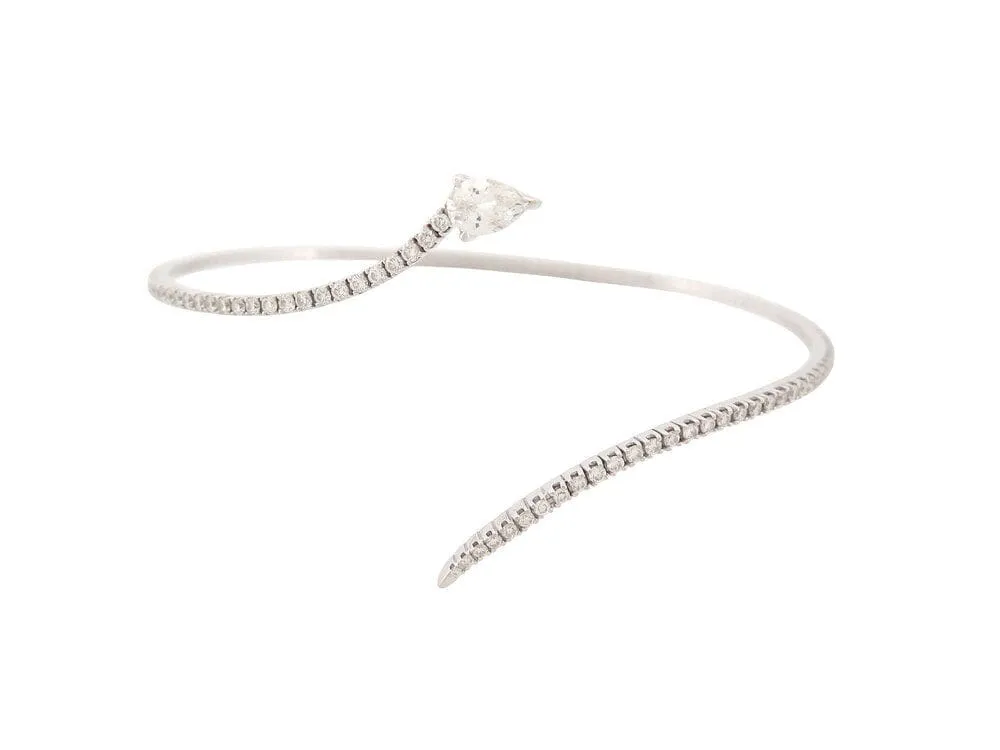 bracelet MESSIKA serpent s t16 en or blanc 18 carats et diamants 0,3 ct sold by 58 Facettes
