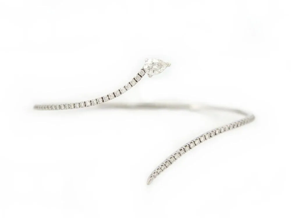 bracelet MESSIKA serpent s t16 en or blanc 18 carats et diamants 0,3 ct sold by 58 Facettes product image thumbnail 2