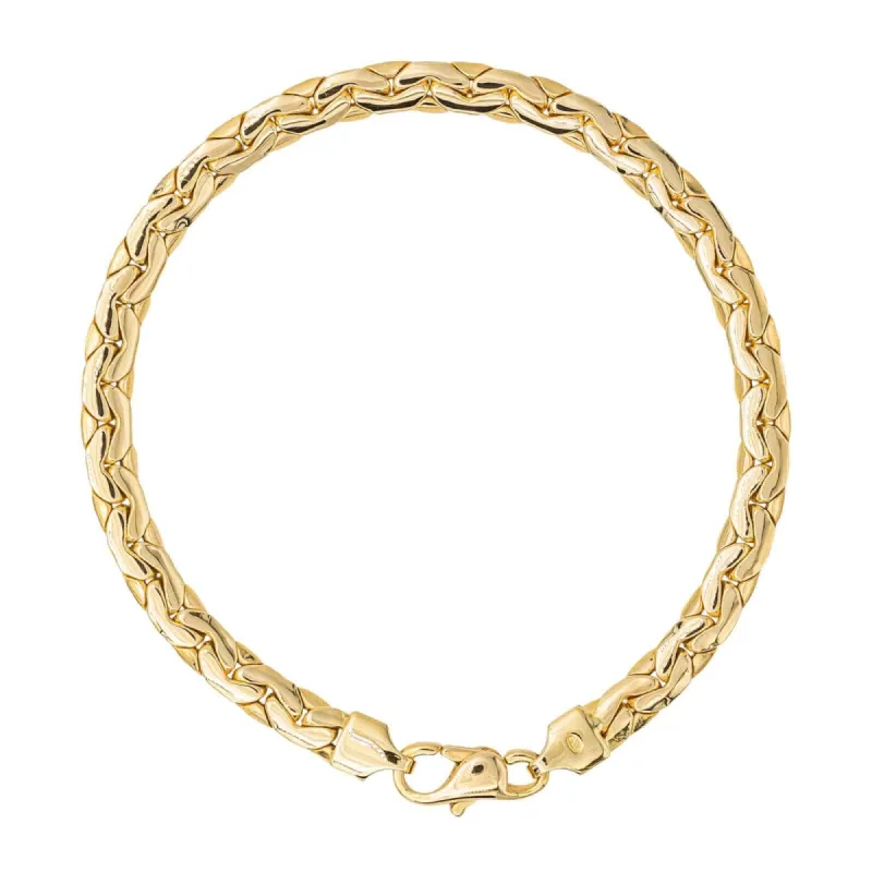 Bracelet Maille haricot Or jaune sold by 58 Facettes