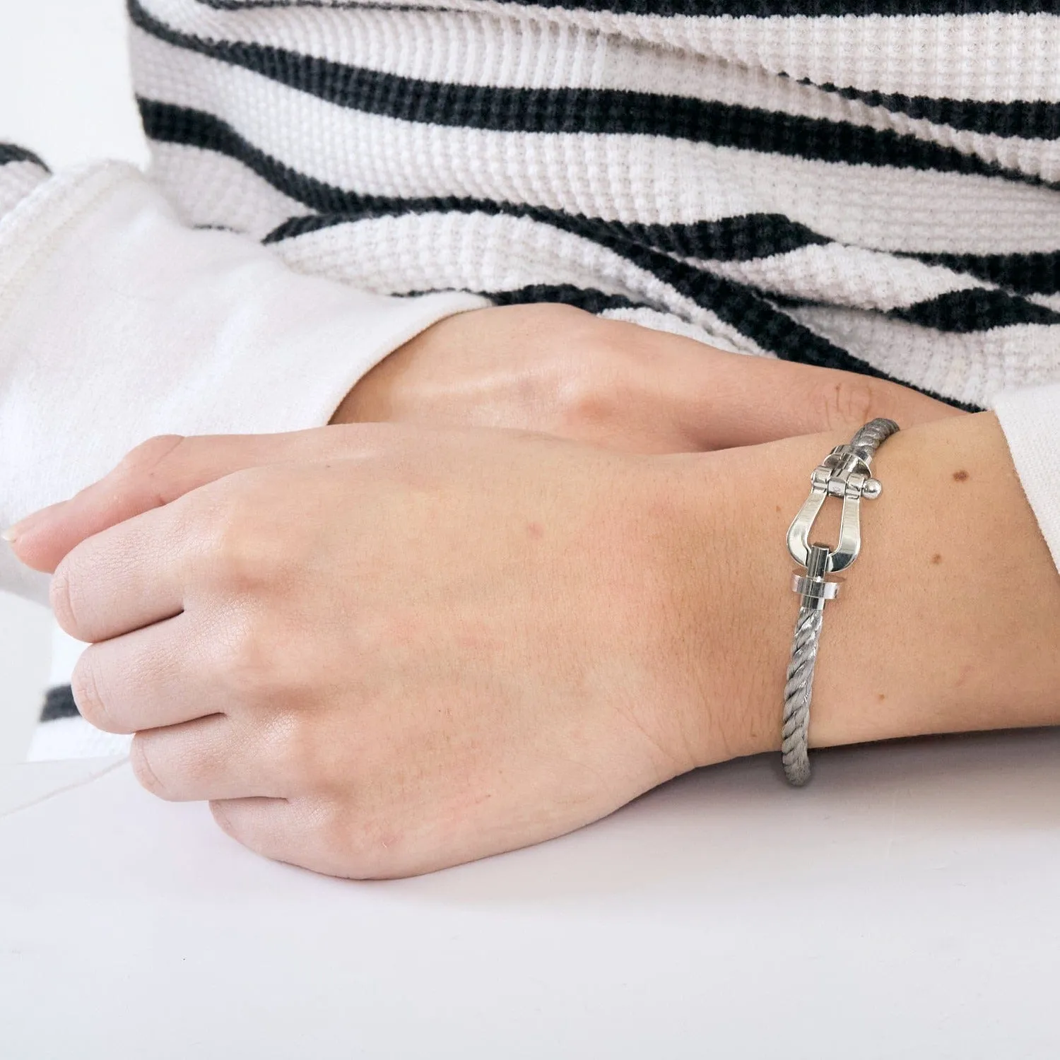 FRED - Force 10 - Bracelet en or gris et acier sold by 58 Facettes product image thumbnail 2