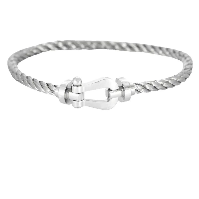 FRED - Force 10 - Bracelet en or gris et acier sold by 58 Facettes