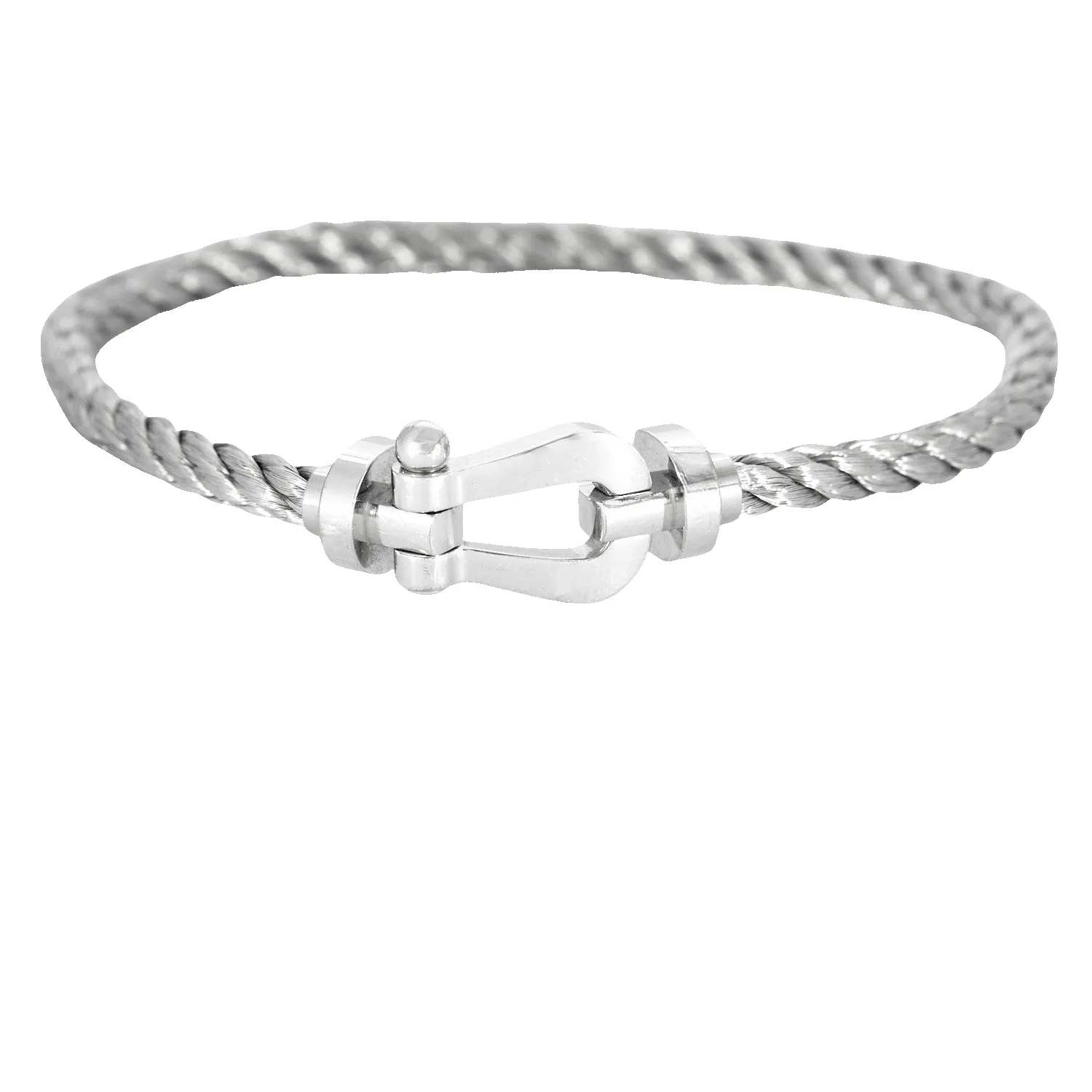 FRED - Force 10 - Bracelet en or gris et acier sold by 58 Facettes