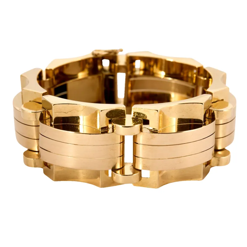 Bracelet Tank bicolore, or jaune et rose sold by 58 Facettes