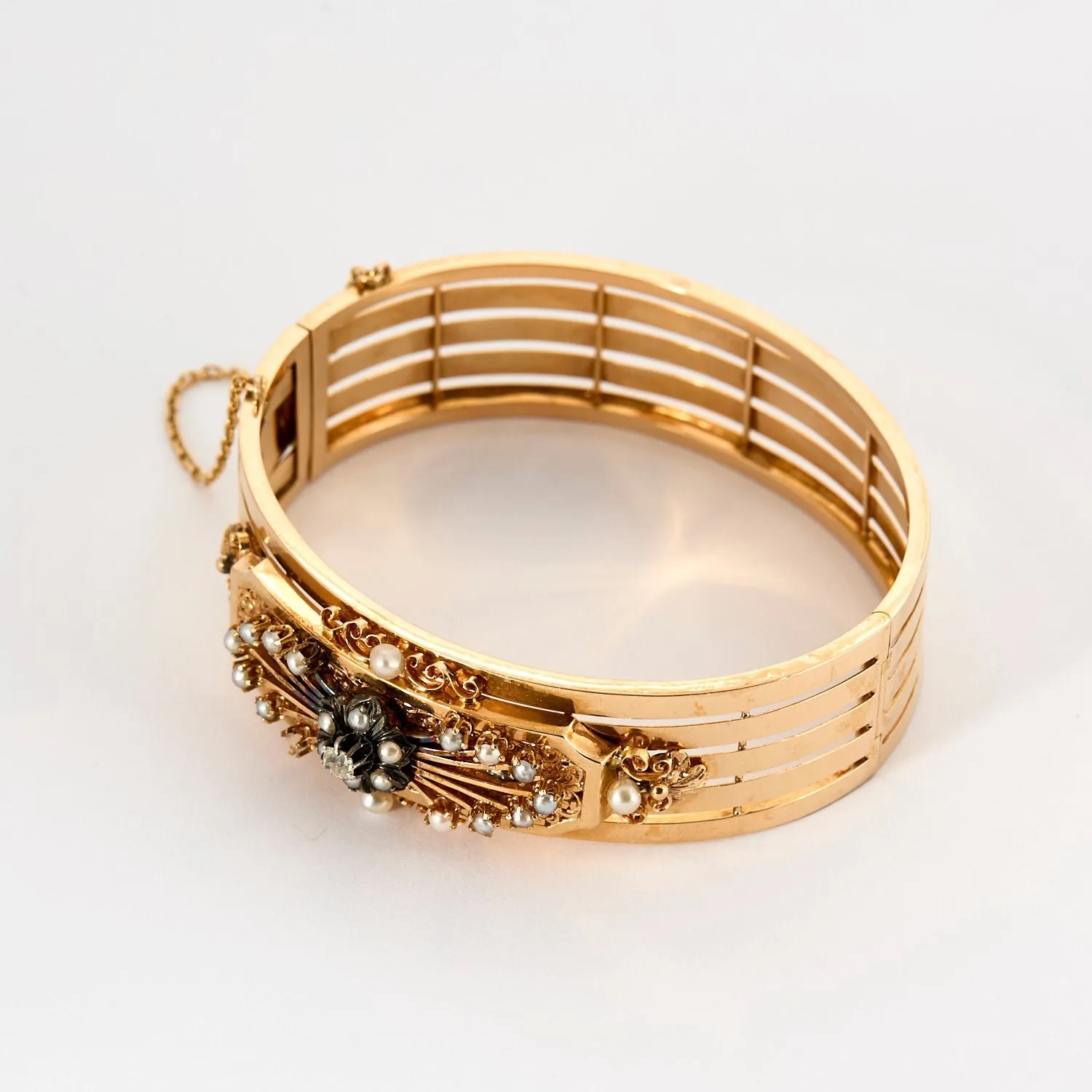 Bracelet Napoléon III or rose, perles et diamant sold by 58 Facettes product image thumbnail 4