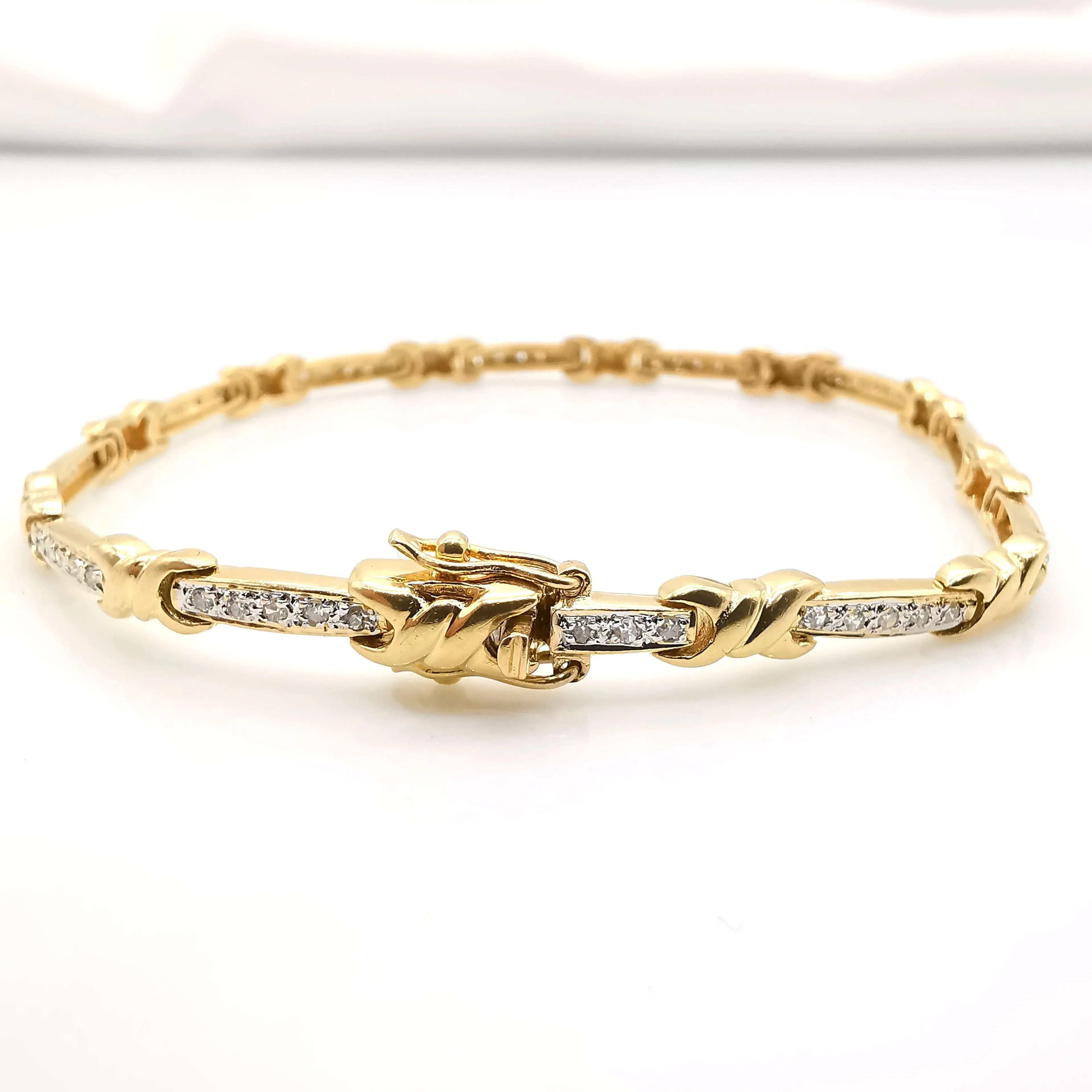 Bracelet en or jaune diamants sold by 58 Facettes product image thumbnail 5