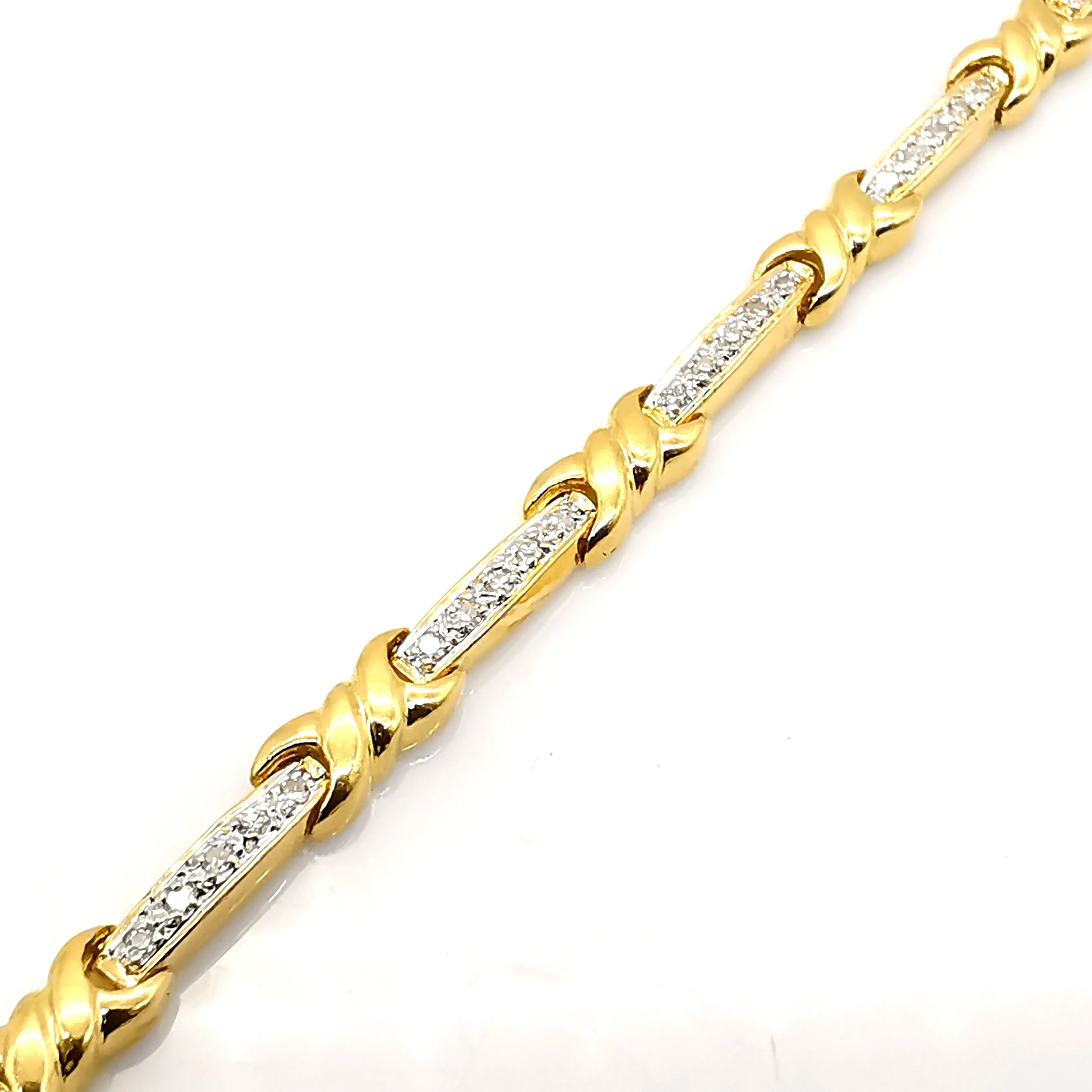 Bracelet en or jaune diamants sold by 58 Facettes product image thumbnail 2