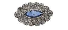 Broche Saphir Diamants Or Blanc 18 Carats sold by 58 Facettes