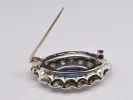 Broche Saphir Diamants Or Blanc 18 Carats sold by 58 Facettes