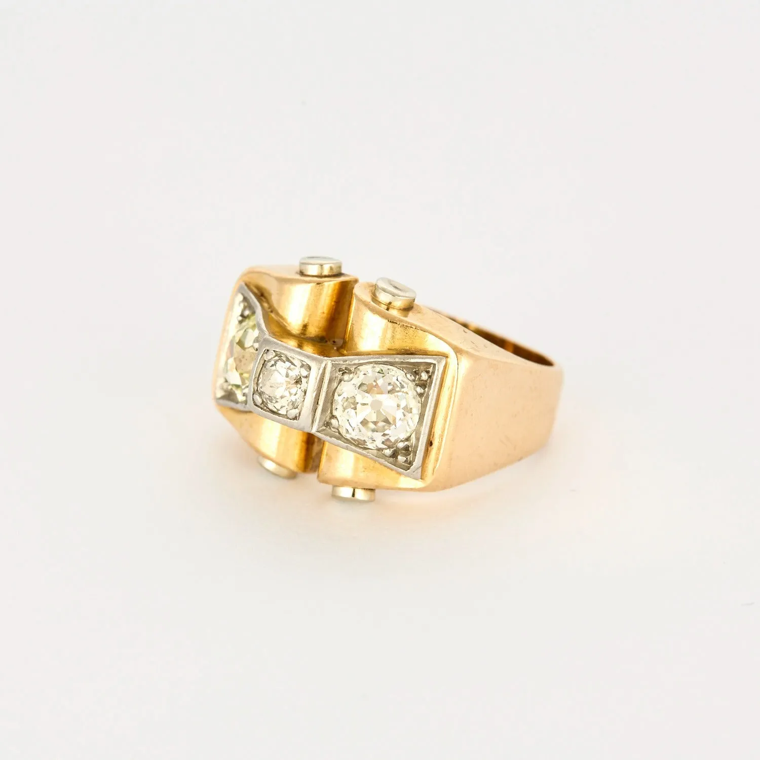 Bague Tank en or jaune et diamants sold by 58 Facettes product image thumbnail 4