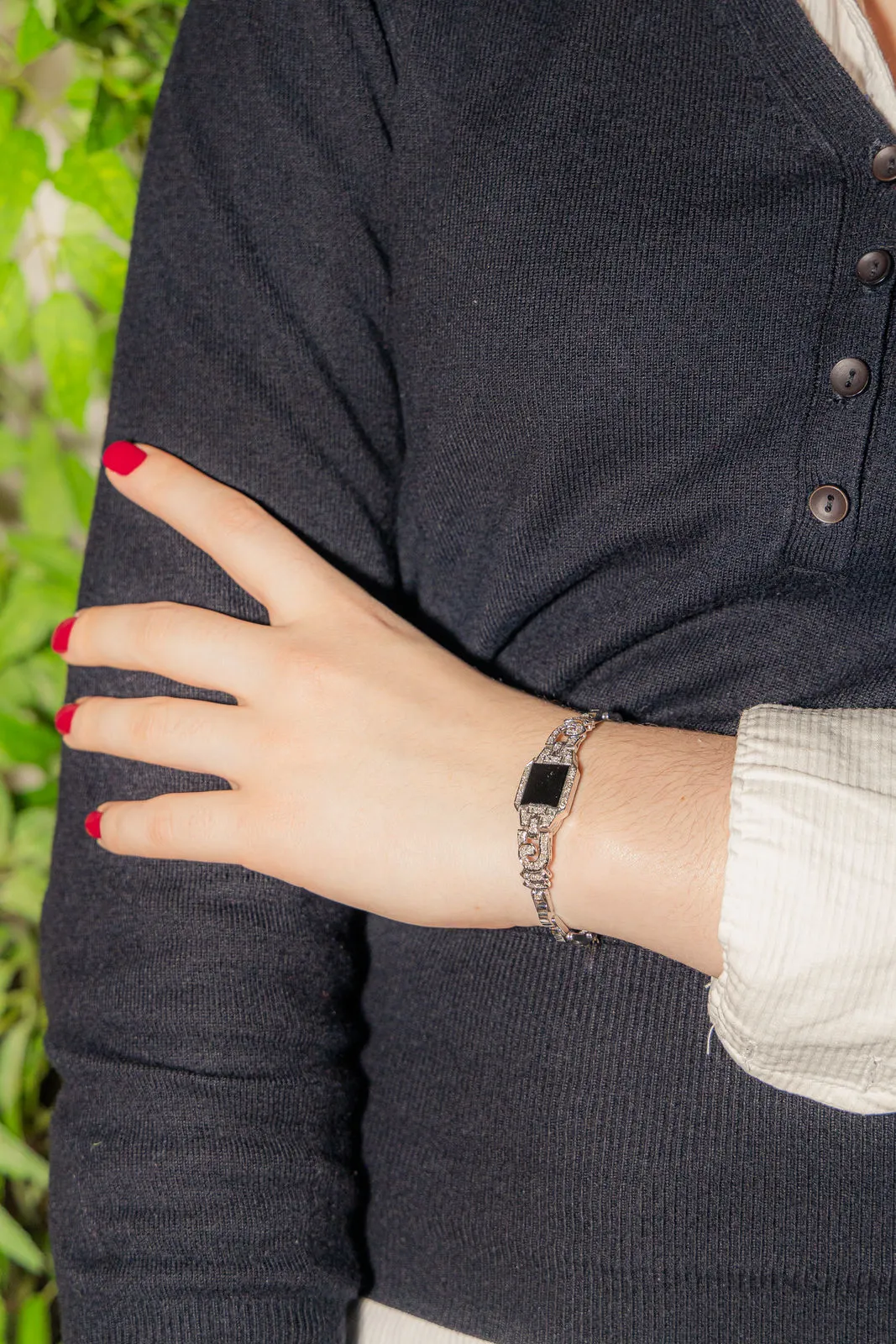 Bracelet Platine Onyx sold by 58 Facettes product image thumbnail 2