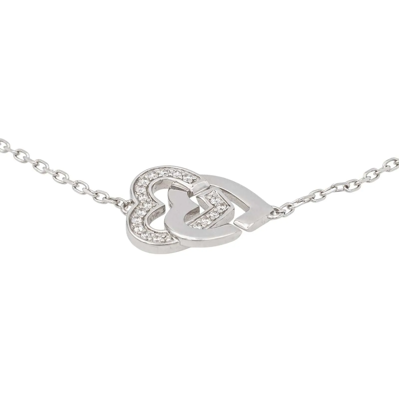 Dinh Van Bracelet Double coeur Or blanc Diamant sold by 58 Facettes product image thumbnail 5