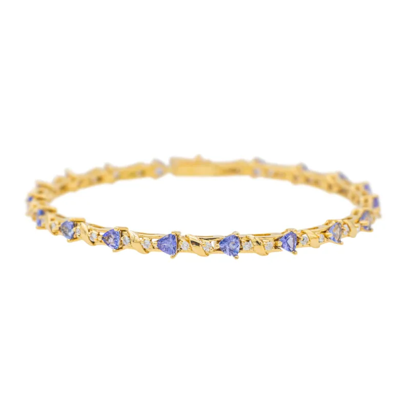 Bracelet Or jaune Tanzanite sold by 58 Facettes