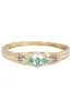 BRACELET JONC ÉMERAUDES ET DIAMANTS sold by 58 Facettes