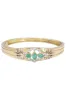 BRACELET JONC ÉMERAUDES ET DIAMANTS sold by 58 Facettes