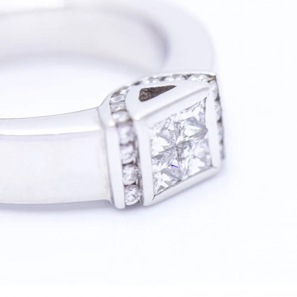 Bague en or blanc avec diamants sold by 58 Facettes product image thumbnail 4
