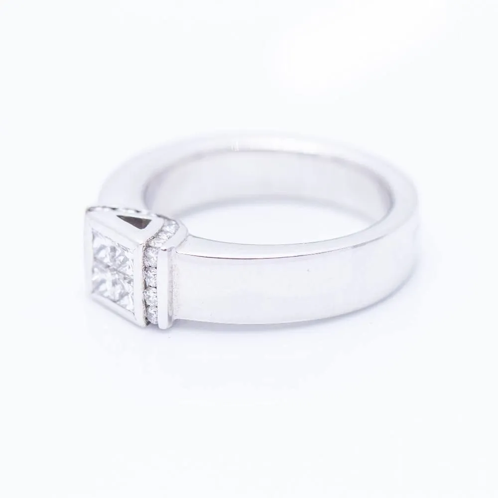 Bague en or blanc avec diamants sold by 58 Facettes product image thumbnail 2