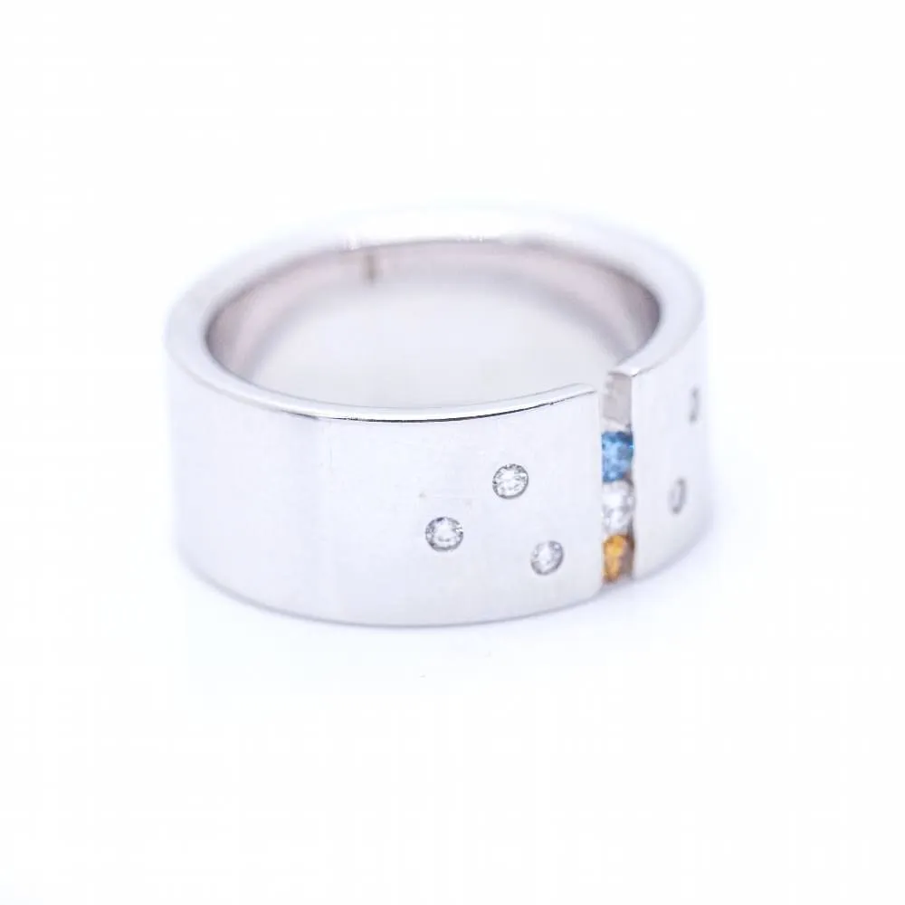 Bague en or avec diamants blancs et fantaisie sold by 58 Facettes product image thumbnail 5