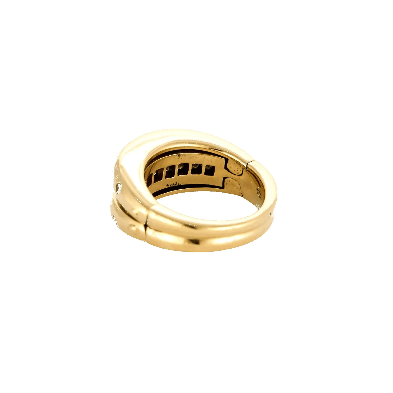 Bague Versatile double jonc en or jaune 18k et diamants sold by 58 Facettes product image thumbnail 5