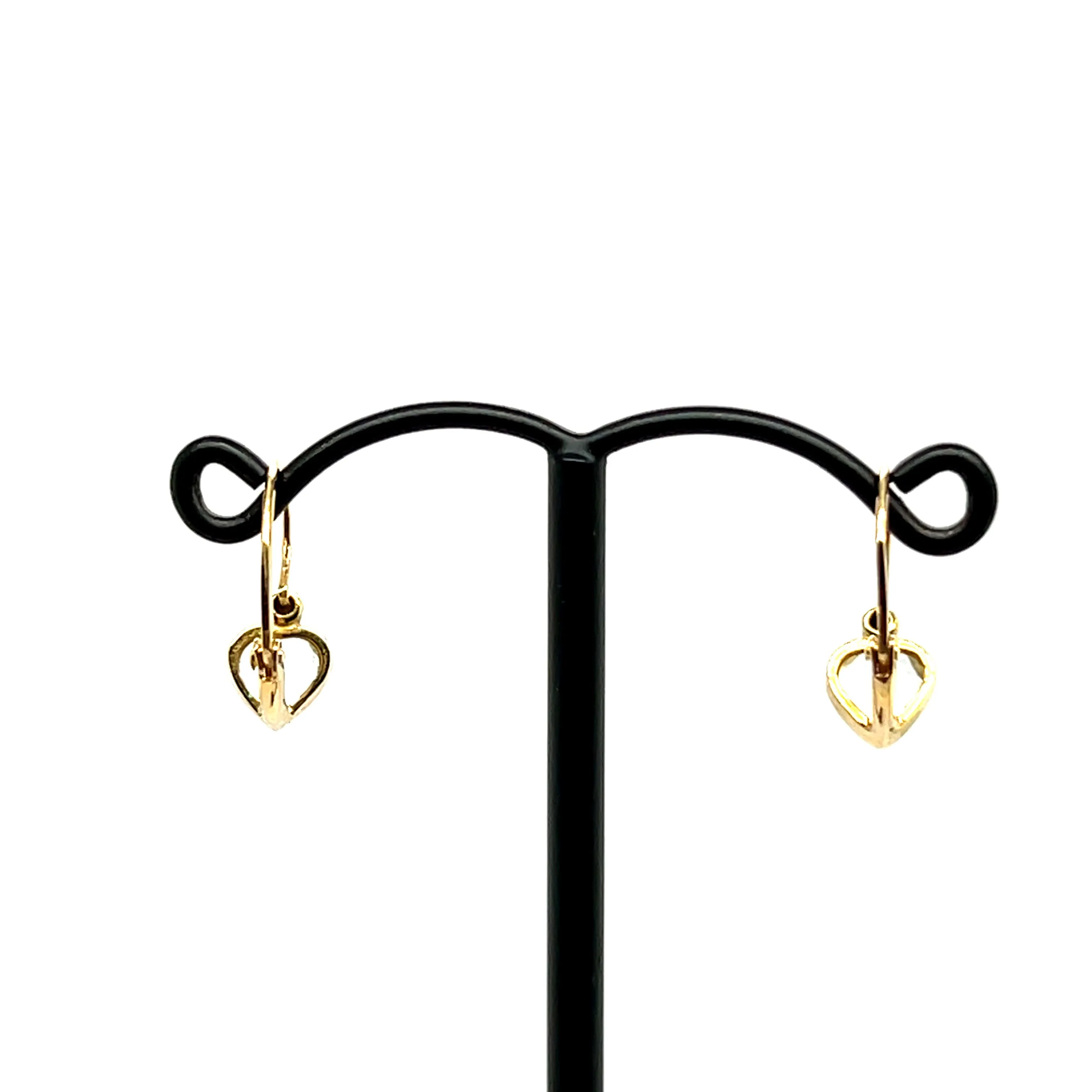 Aquamarine Heart Shape Earring Yellow Gold sold by 58 Facettes product image thumbnail 4