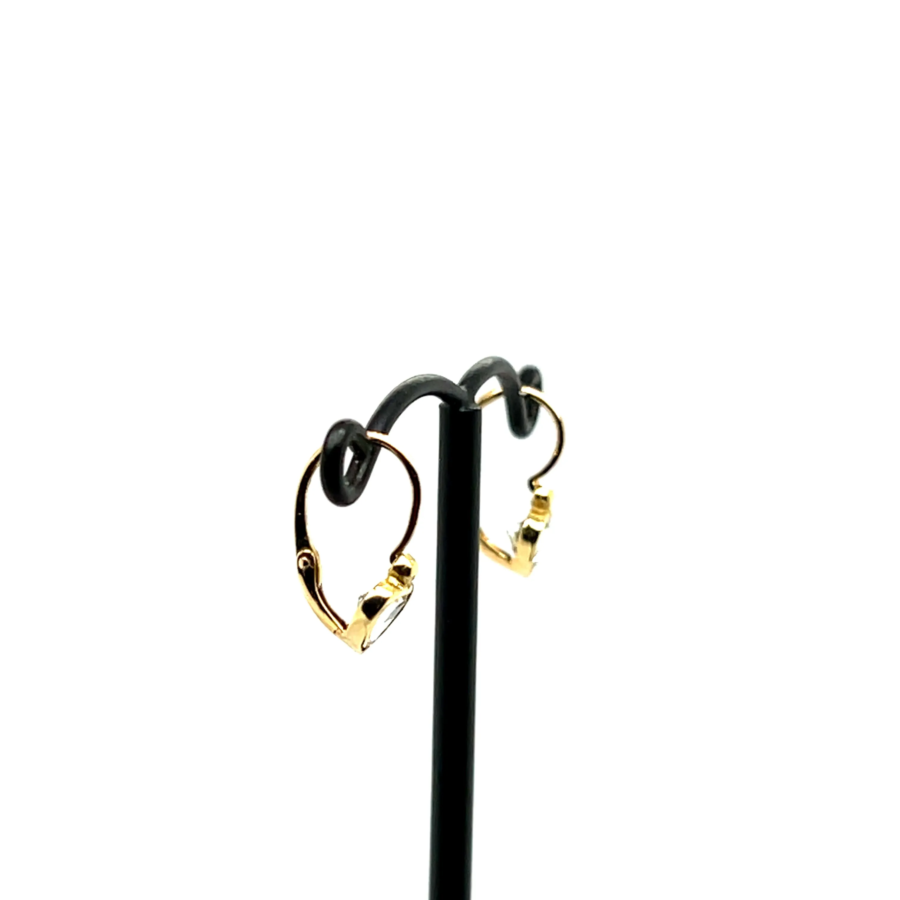 Aquamarine Heart Shape Earring Yellow Gold sold by 58 Facettes product image thumbnail 3