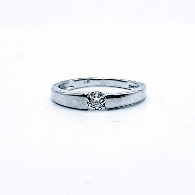 Bague Solitaire Moderne Or gris Diamant sold by 58 Facettes product image thumbnail 2