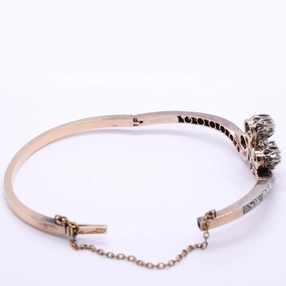 Bracelet Napoléon III « tiare », diamants, or rose et argent sold by 58 Facettes product image thumbnail 5